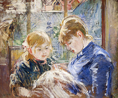 The Sewing Lesson (aka The Artist's Daughter, Julie, with Her Nanny) Berthe Morisot